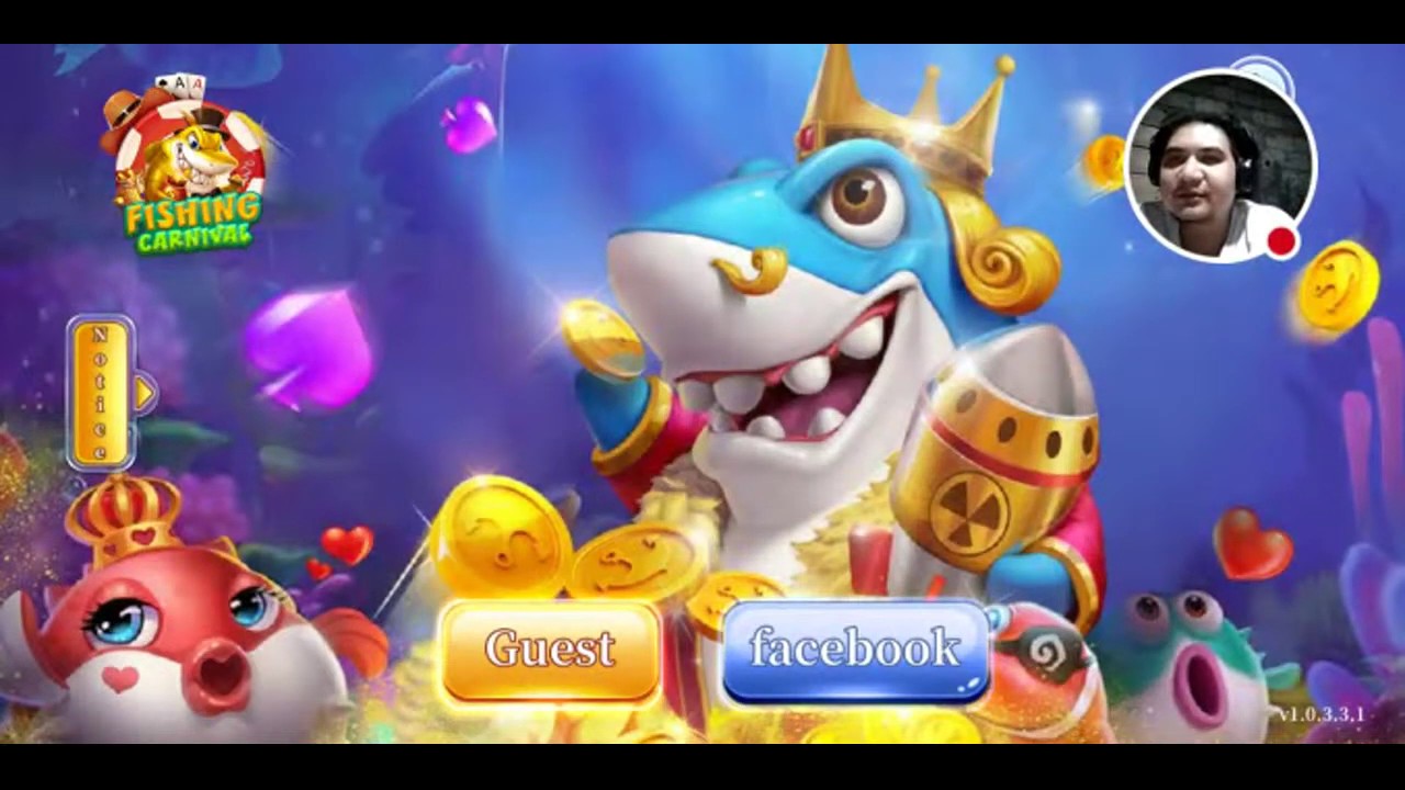 ฉากเกมยิงปลาที่มีปืนใหญ่และฝูงปลาเคลื่อนผ่านหน้าจอ